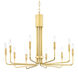 Brigitte 10 Light 32 inch Aged Brass Pendant Ceiling Light