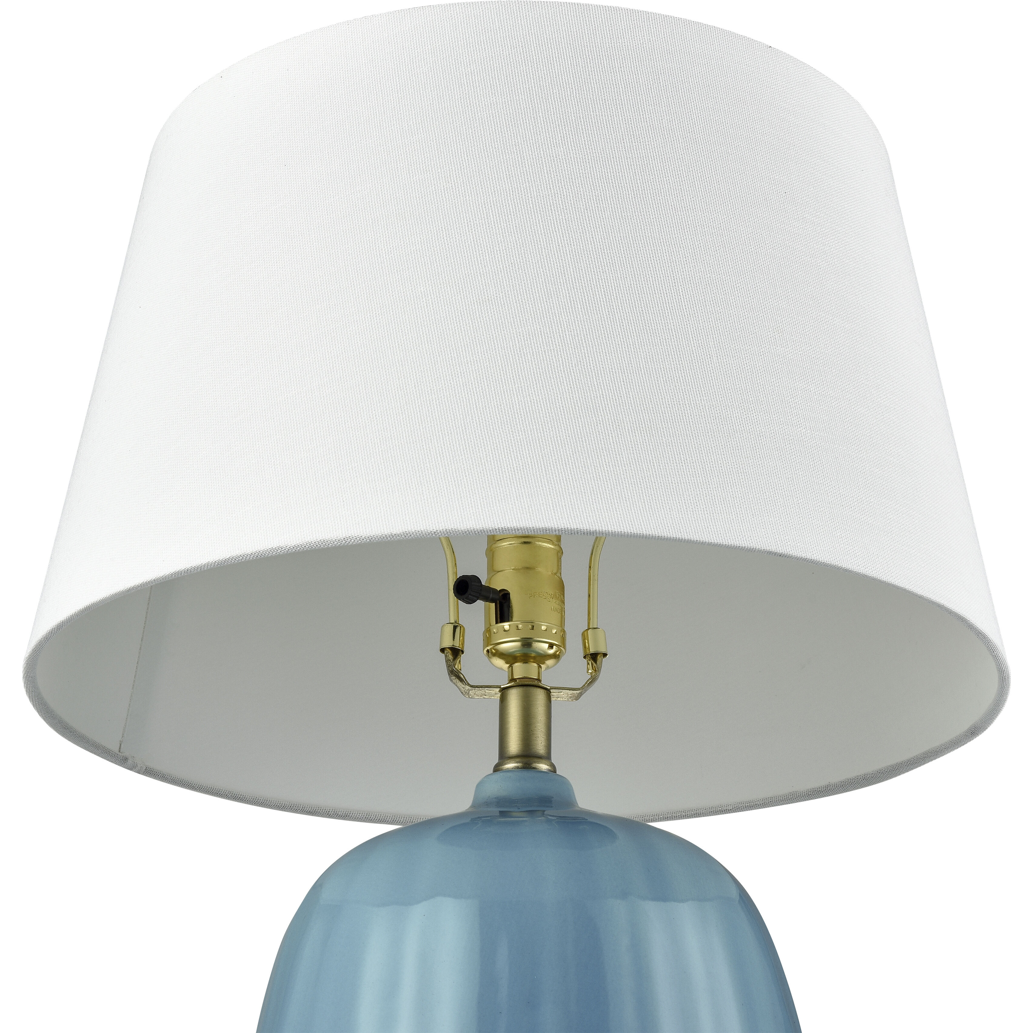 Bayview 22.5 inch 9 watt Light Blue Glazed Table Lamp Portable Light