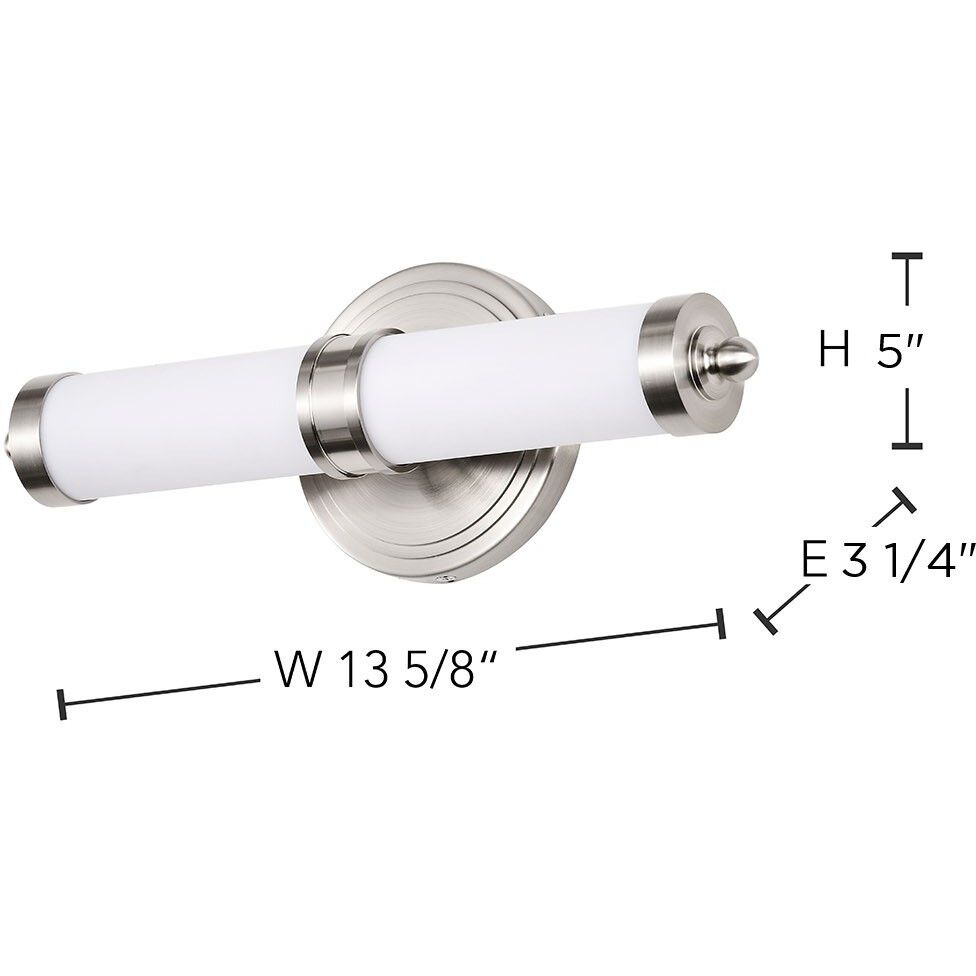Kagen LED 13.58 inch Brushed Nickel Bath Vanity Light Wall Light