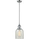 Ballston Caledonia 1 Light 5 inch Polished Chrome Pendant Ceiling Light in Mouchette Glass, Ballston