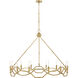 Leona 12 Light 45 inch Distressed Brass Chandelier Ceiling Light