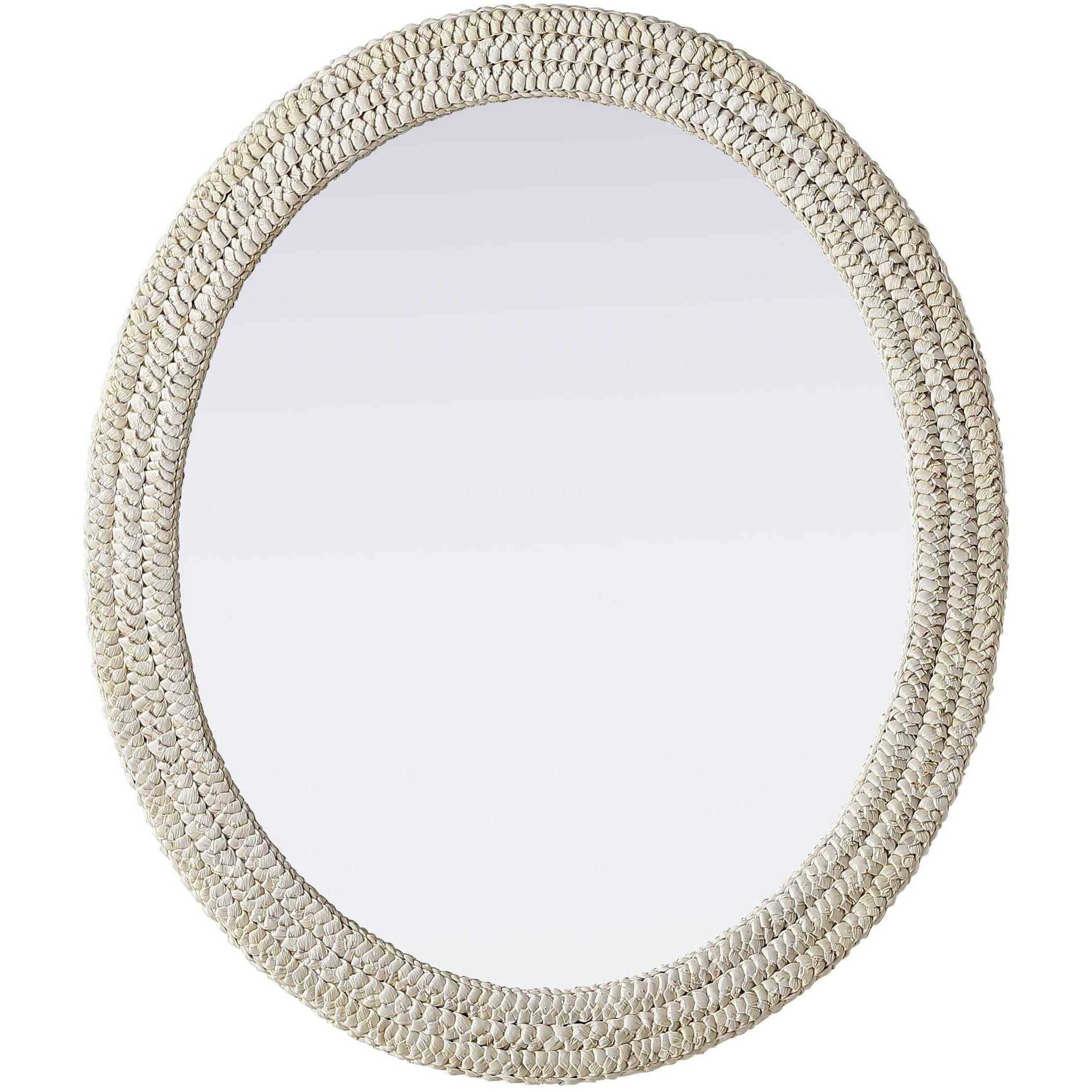 Marlowe 42 X 36 inch Linen White Mirror