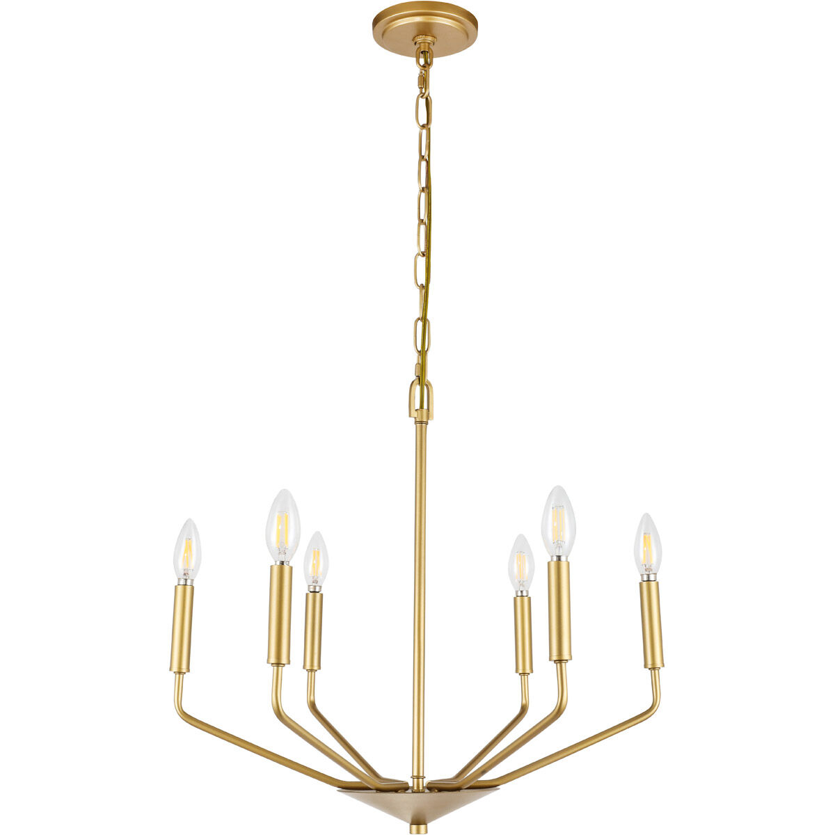 Enzo 6 Light 22 inch Brass Pendant Ceiling Light