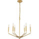 Enzo 6 Light 22 inch Brass Pendant Ceiling Light