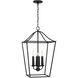 Grady 4 Light 15.75 inch Black Iron Foyer Ceiling Light
