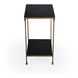 Imogen Iron and Granite Side Table in Black