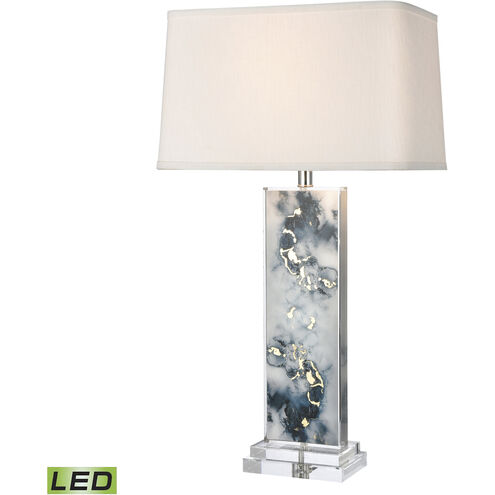 Everette 31 inch 9 watt Blue with Clear Table Lamp Portable Light