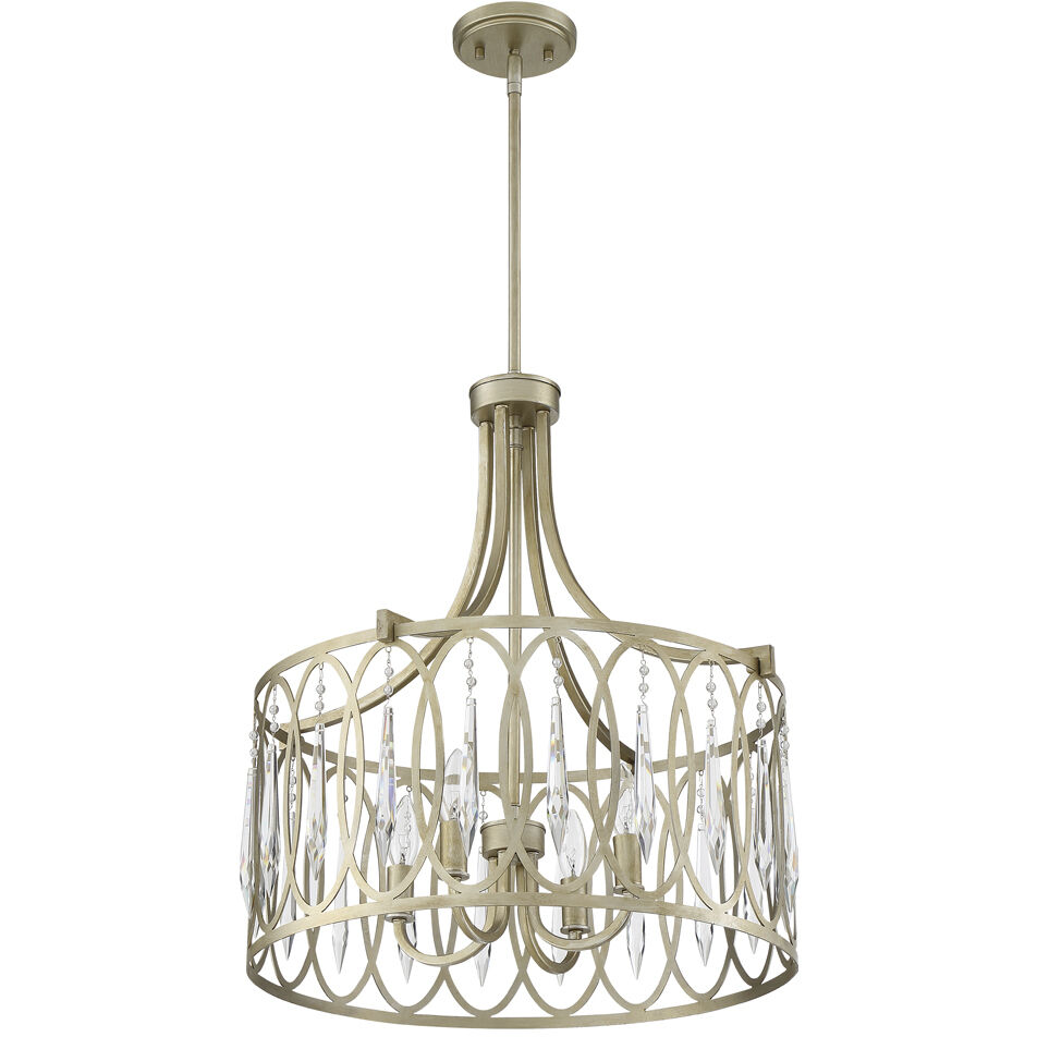 Hutton 4 Light 21 inch Sterling Gold Pendant (Inverted) Ceiling Light