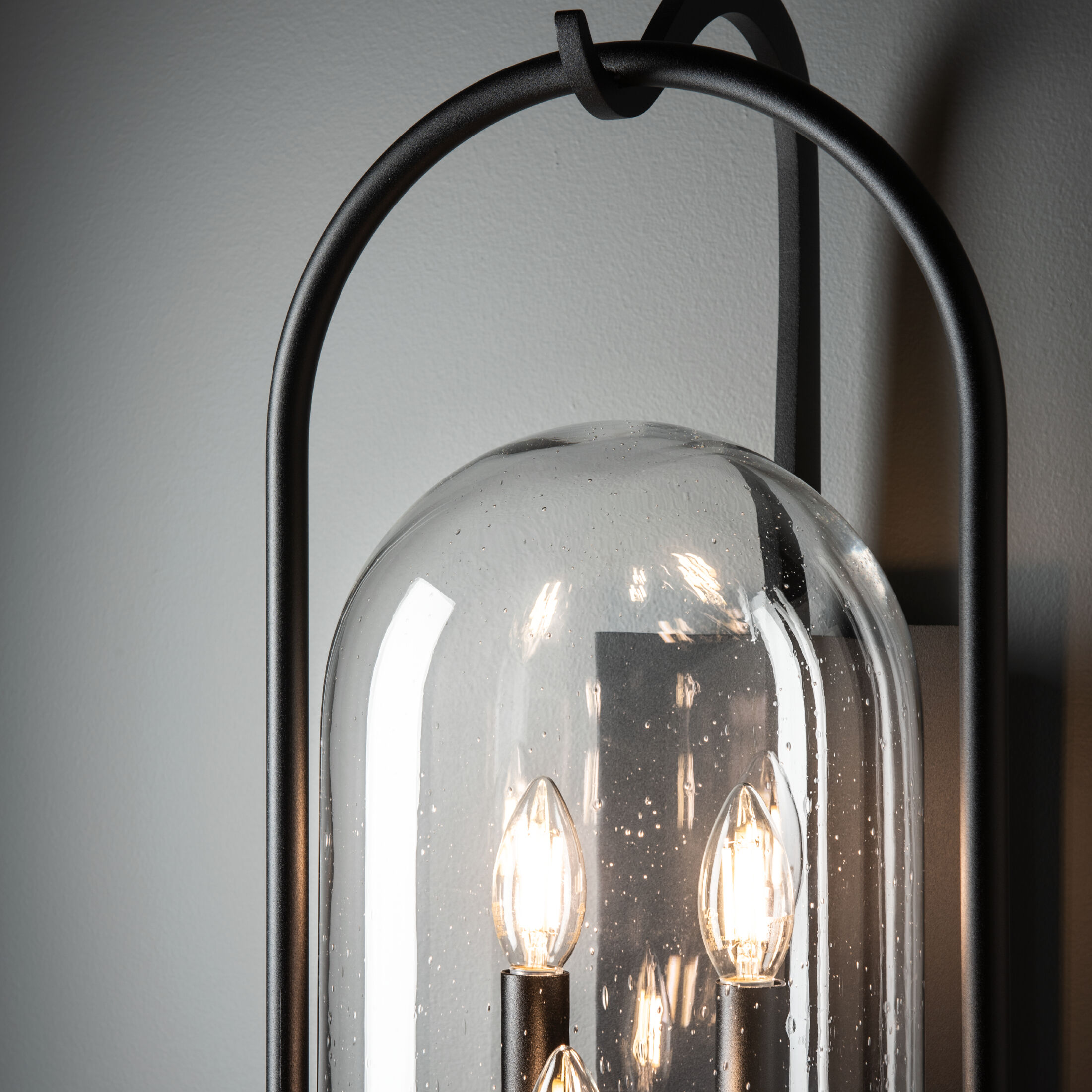 Davis 3 Light 28.5 inch Coastal Black Outdoor Sconce, Large