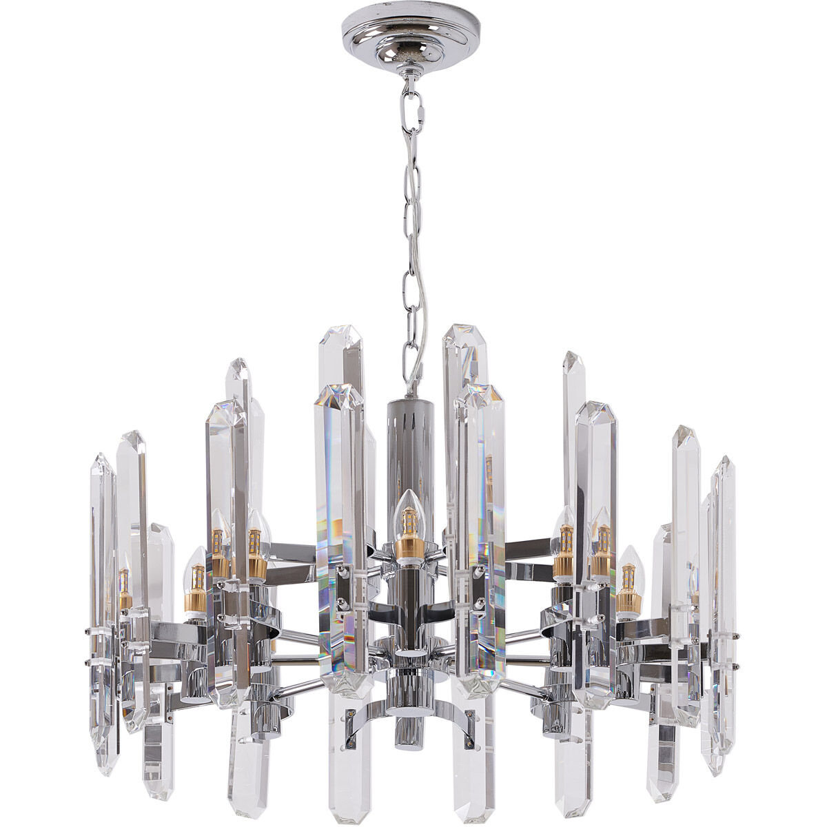 Canada 12 Light 25.5 inch Chrome Chandelier Ceiling Light
