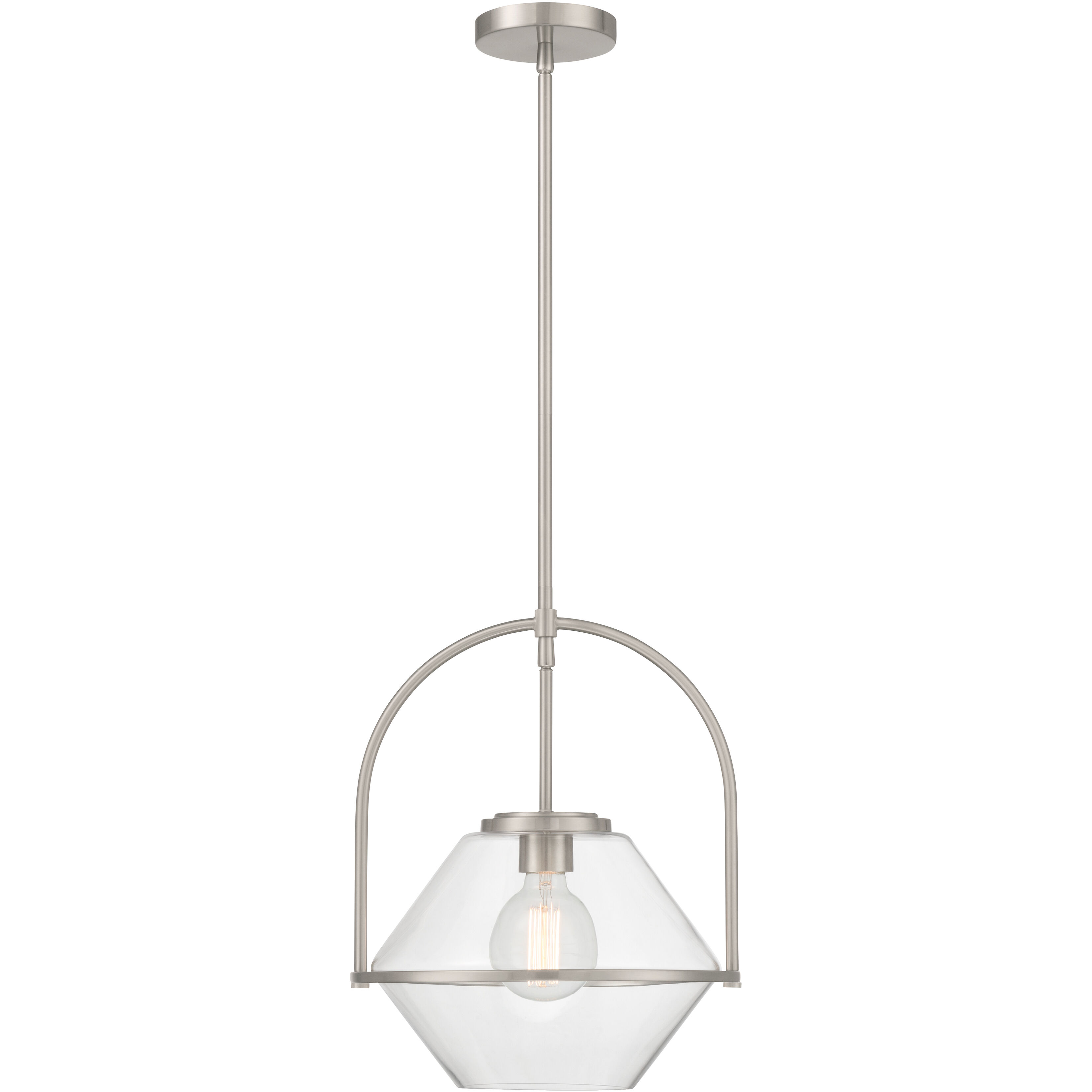 Coralyn 1 Light 13.25 inch Brushed Nickel Pendant Ceiling Light
