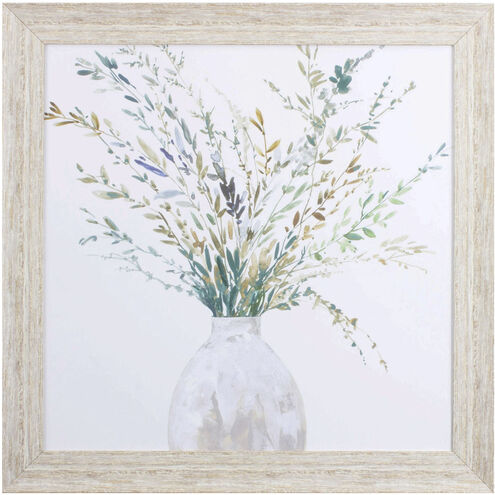 Vase of Grass Green and Brown Framed Art