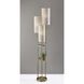 Trio 68 inch 120.00 watt Antique Brass Shelf Floor Lamp Portable Light