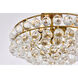 Savannah 5 Light 18 inch Brass Flush Mount Ceiling Light