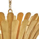 Reina 3 Light 20 inch Distressed Brass Semi-flush Mount Ceiling Light