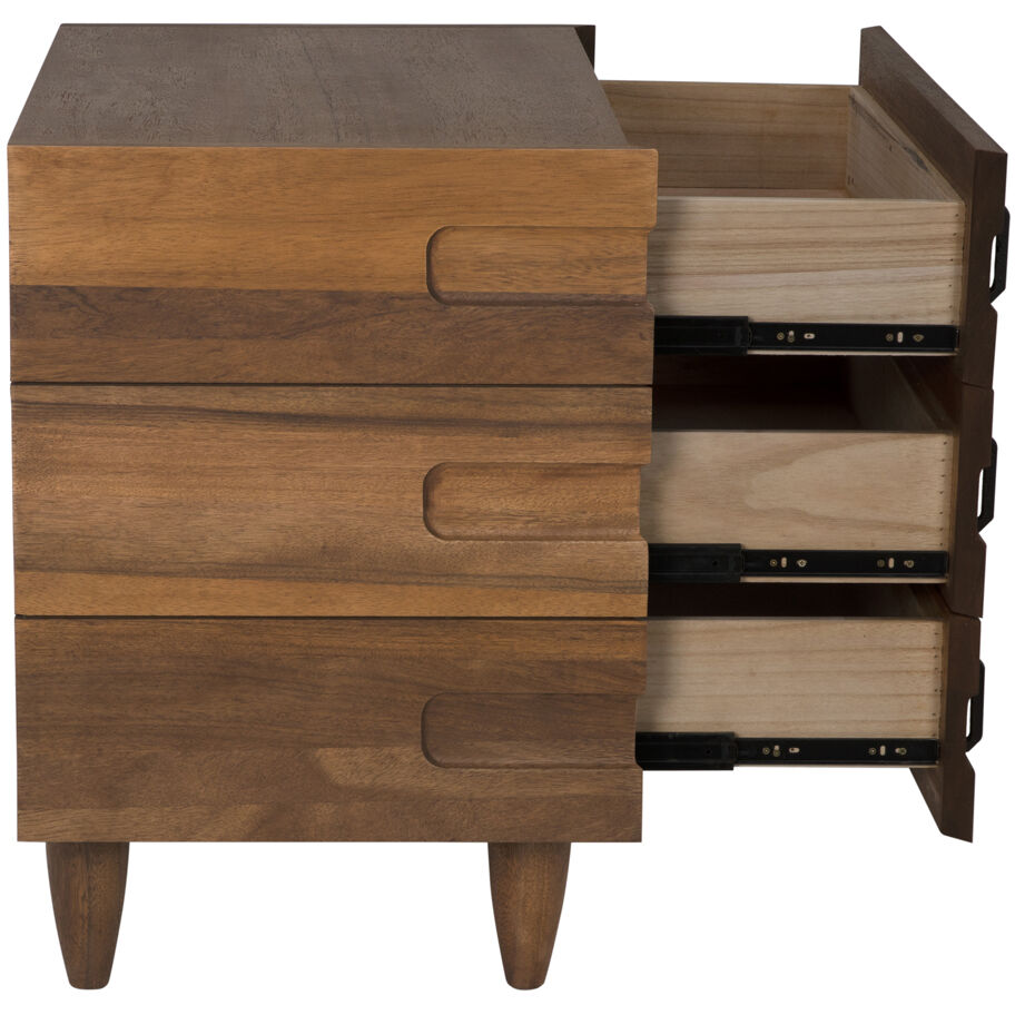 David 32.5 X 32 inch Dark Walnut Side Table