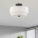 Fontana 3 Light 15 inch Bronze Semi-Flush Ceiling Light
