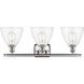 Ballston Ballston Dome 3 Light 28 inch Brushed Satin Nickel Bath Vanity Light Wall Light in Clear Glass