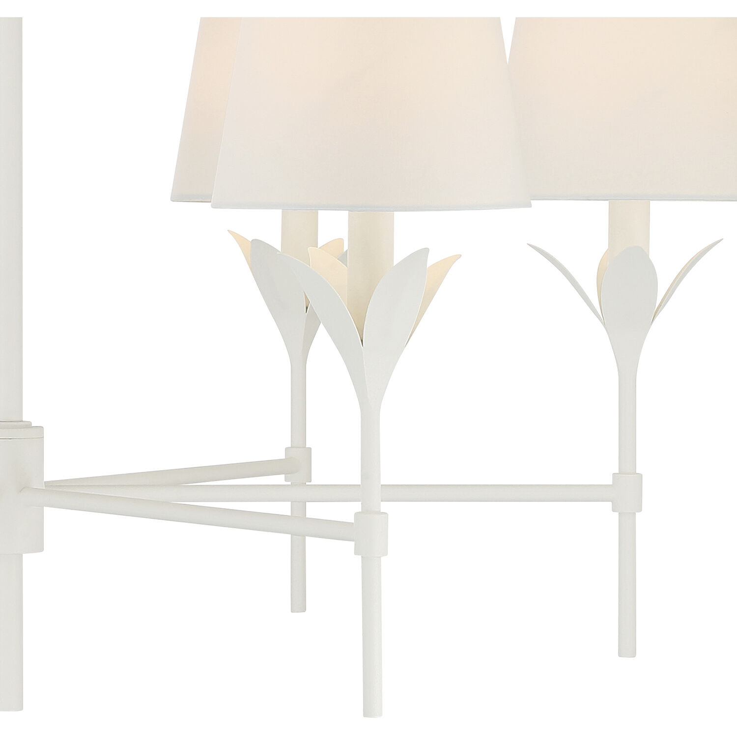 Broche 6 Light 32 inch Matte White Chandelier Ceiling Light