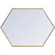 Eternity 34 X 24 inch Brass Wall Mirror