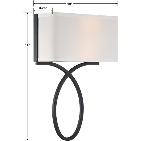 Brinkley Sconce Wall Light in Black Forged