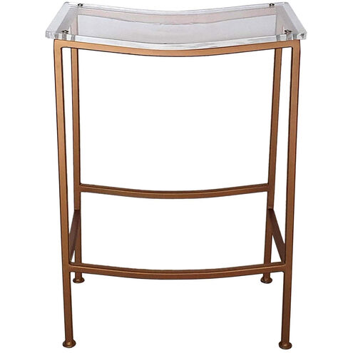 Acrylic 25 inch Bronze and Clear Counter Stool