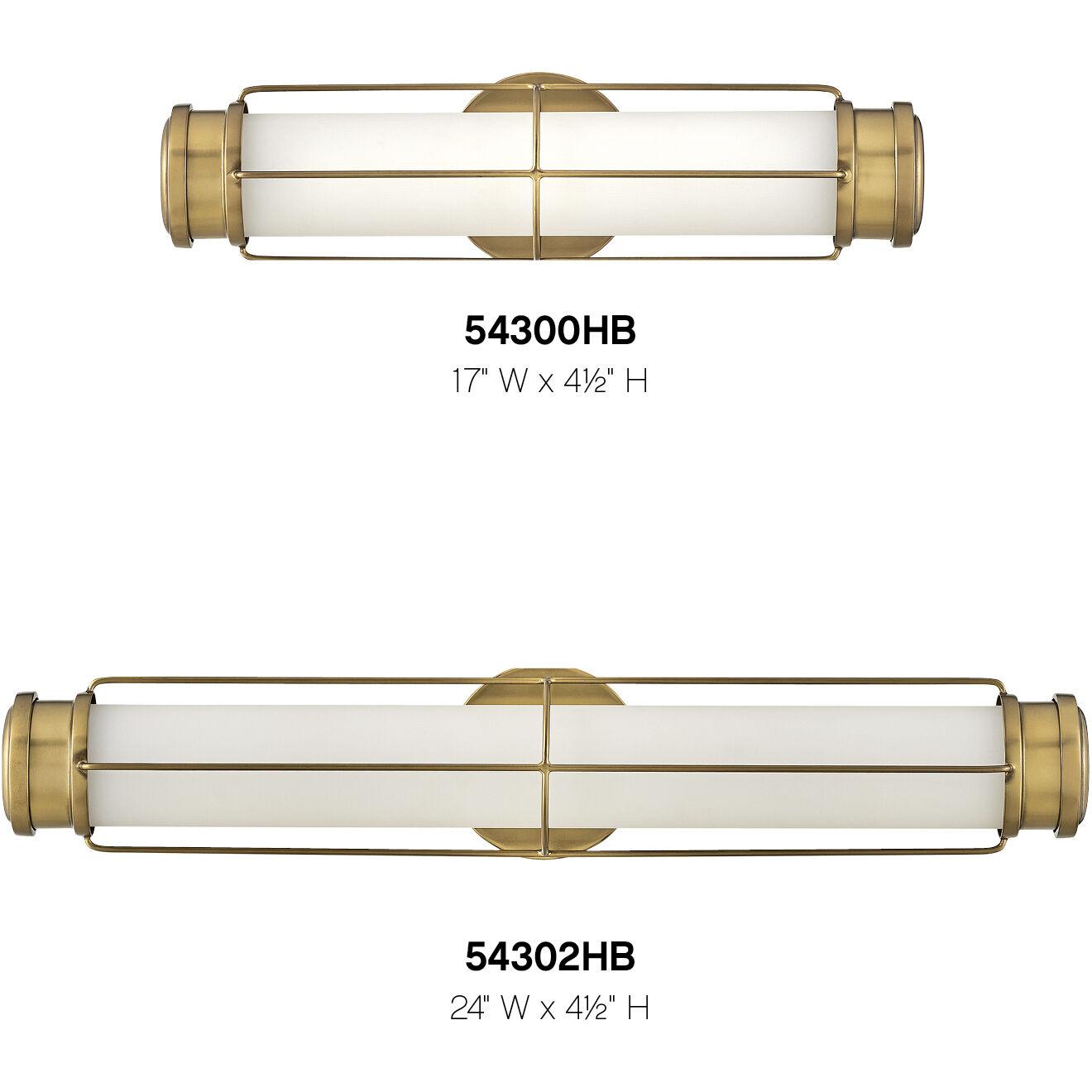 Saylor LED 24 inch Heritage Brass Bath Light Wall Light, Vertical