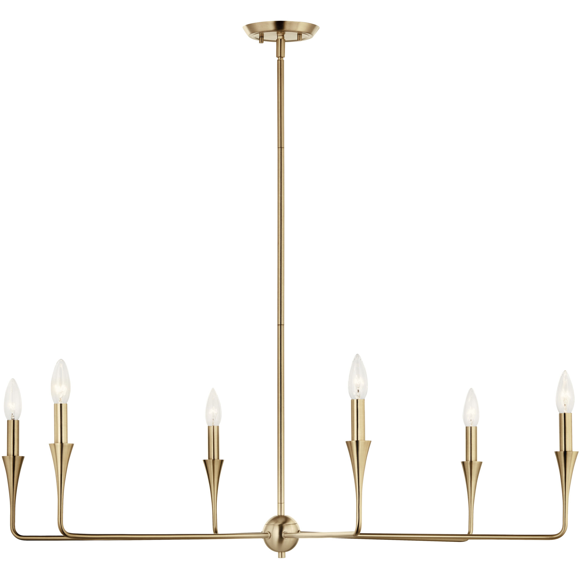 Alvaro 6 Light Champagne Bronze Chandelier Ceiling Light, 1 Tier Medium