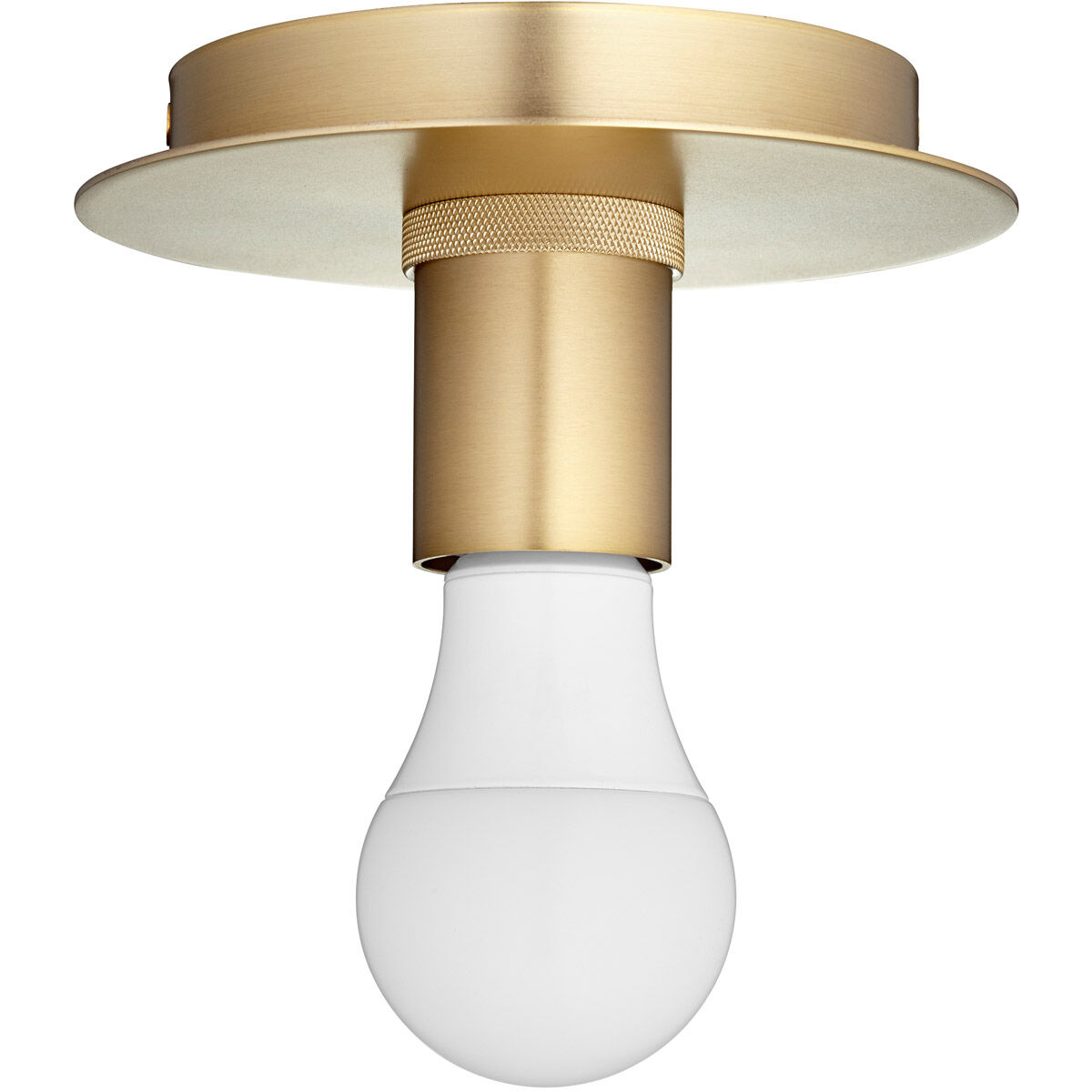 Modern Keyless 1 Light 6 inch Aged Brass Flush Mount Ceiling Light