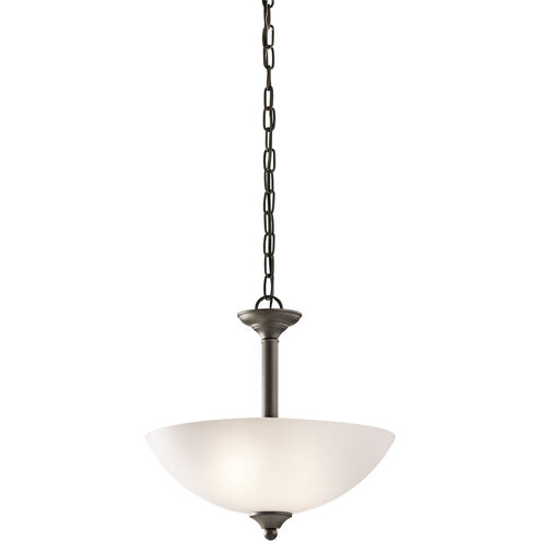 Jolie LED 15 inch Olde Bronze Inverted Pendant/Semi Flush Ceiling Light