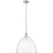 Arcadia Bristol 1 Light 16 inch Brushed Satin Nickel Mini Pendant Ceiling Light in Seedy