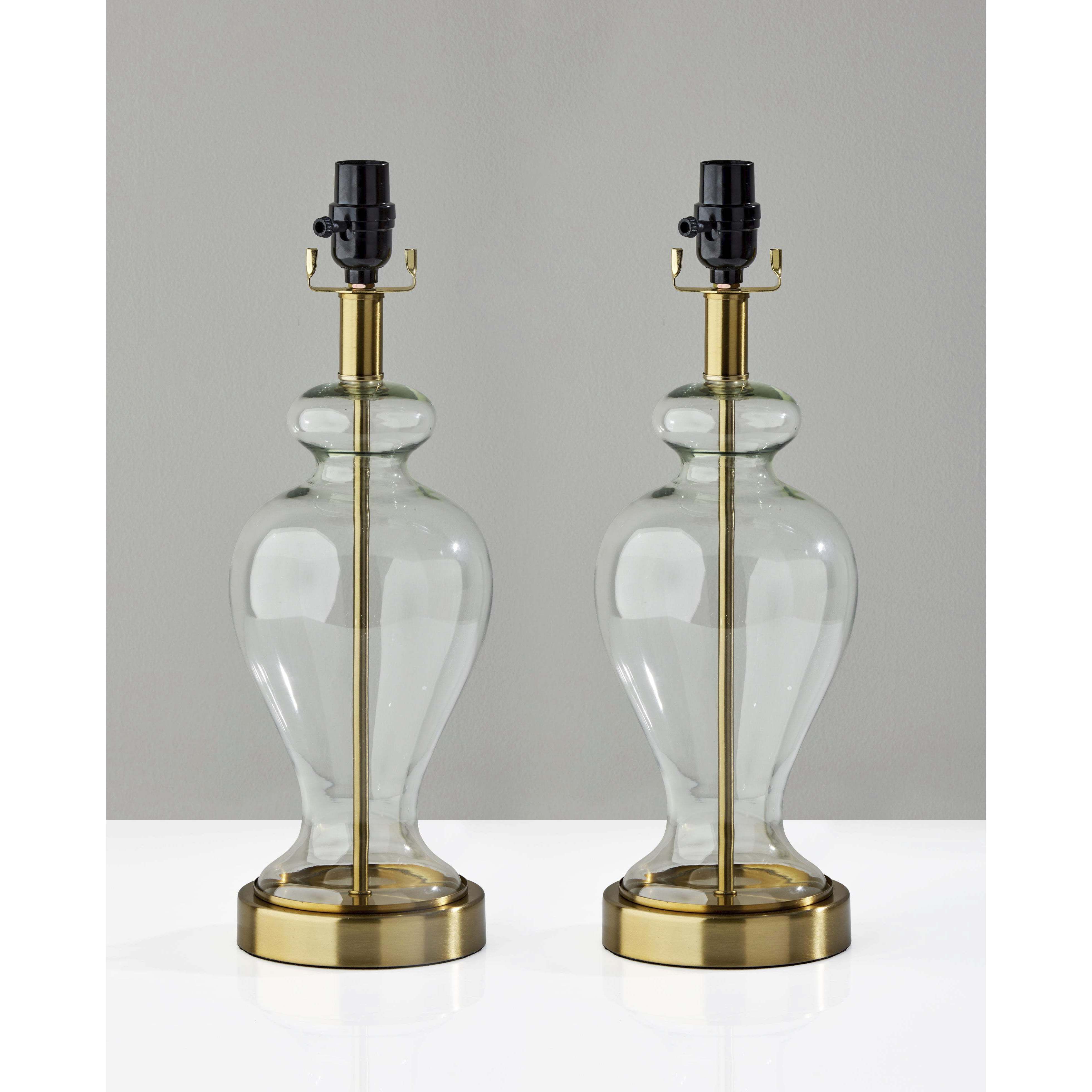 Sophia 18 inch 60.00 watt Brass Table Lamp Bases Portable Light, Set of 2, Simplee Adesso