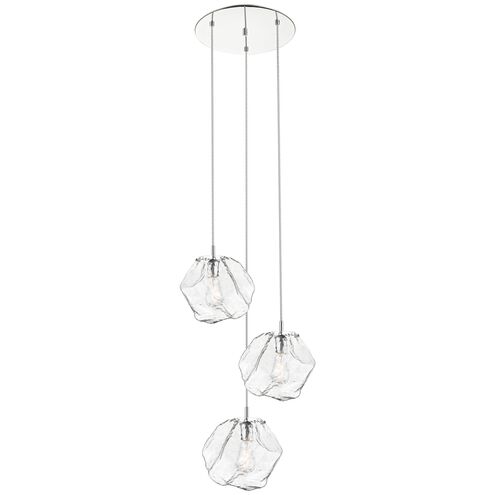 Boulder LED 24 inch Mirrored Stainless Steel Pendant Ceiling Light