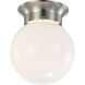 Brentwood LED 6 inch Brushed Nickel Flush Mount Ceiling Light