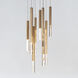 Diaphane LED 15 inch Gold Multi-Light Pendant Ceiling Light