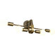 Sabine 4 Light 24 inch Pecan and Brushed Gold Vanity Light Wall Light