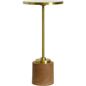 Cameron 25 X 12 inch Mirrored-Brushed Gold-Brown Accent Table 