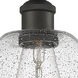 Edison Bristol Glass 1 Light 12 inch Oil Rubbed Bronze Semi-Flush Mount Ceiling Light in Seedy Glass