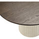 Cornelia 31.5 X 31.5 inch Top: Dark Brown; Base: Beige/Black Coffee Table