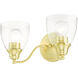 Montgomery 2 Light 13.5 inch Satin Brass Vanity Sconce Wall Light