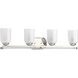Duffy 4 Light 31.88 inch Polished Nickel Bath Vanity Wall Light, Design Series