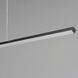 Hover LED 60 inch Black Linear Pendant Ceiling Light