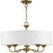 Edinburgh 5 Light 23 inch Antique Gold Leaf Pendant Chandelier Ceiling Light