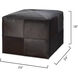 Leather and Hide 18 inch Espresso Hide w/ Dark Brown Stitching Ottoman