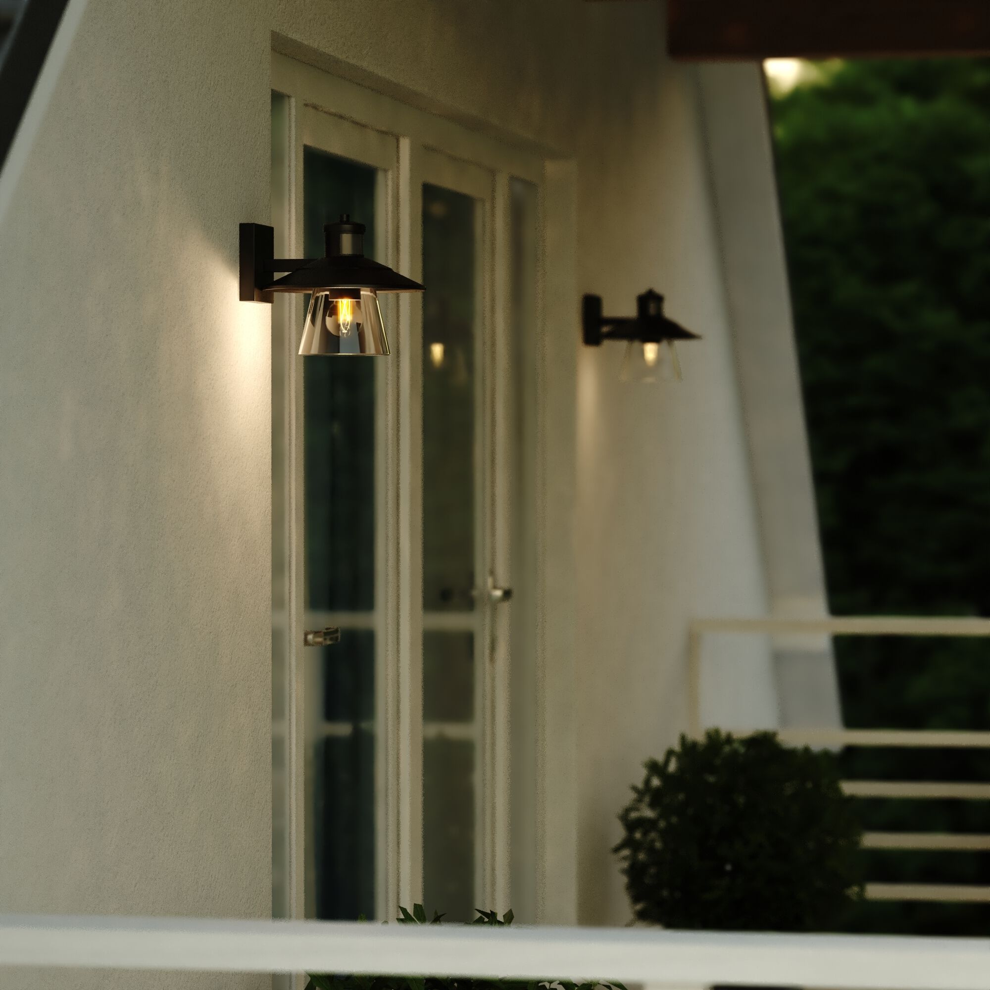 Westport Textured Black Outdoor Motion Sensor
