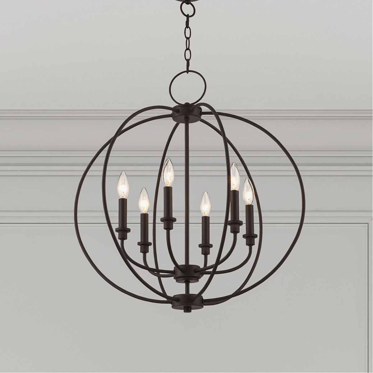 Milania 6 Light 25 inch Bronze Chandelier Ceiling Light