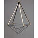 Spire LED 35 inch Black and Gold Multi-Light Pendant Ceiling Light