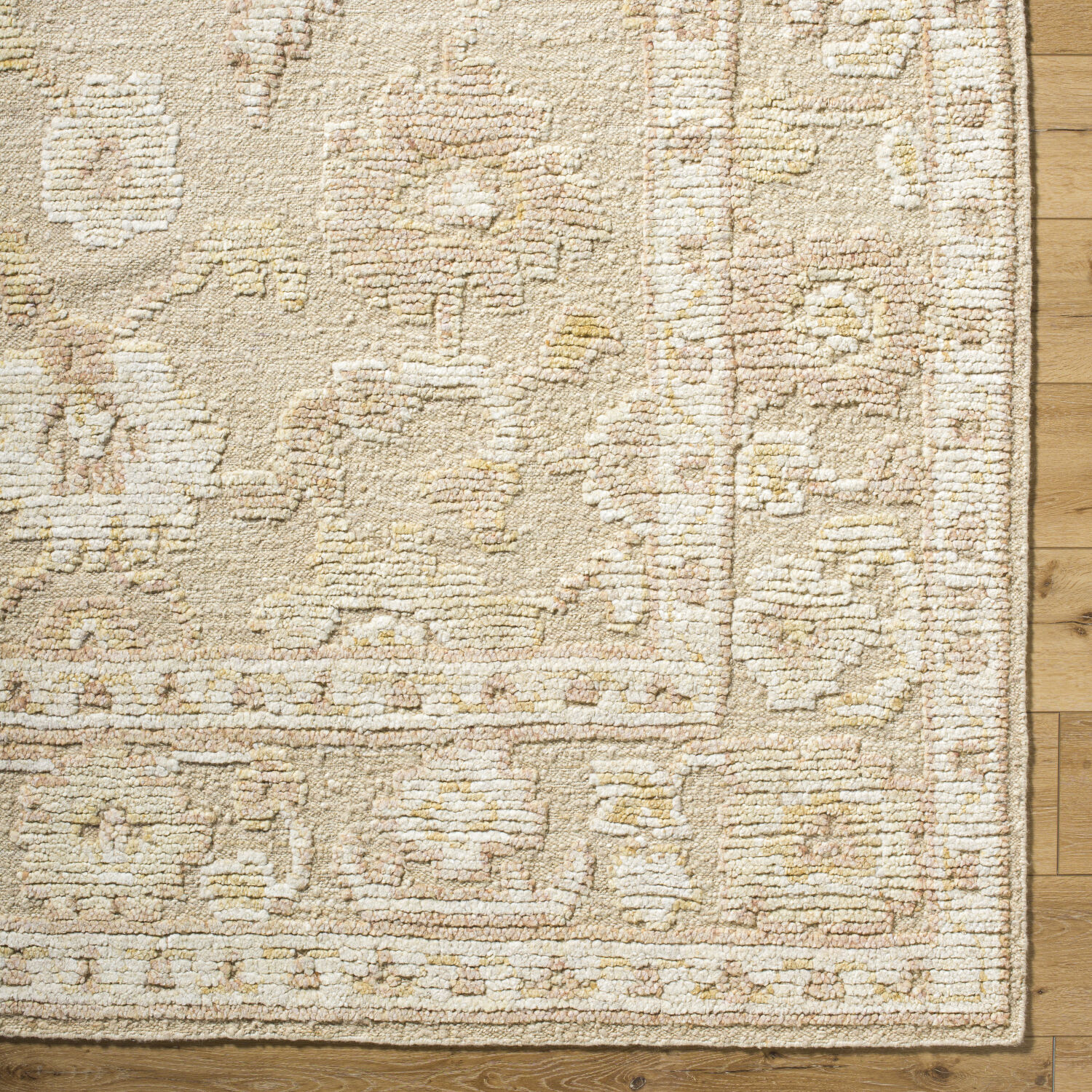Leros 144 X 108 inch Pearl / Natural / Khaki / Ash Handmade Rug in 9 x 12