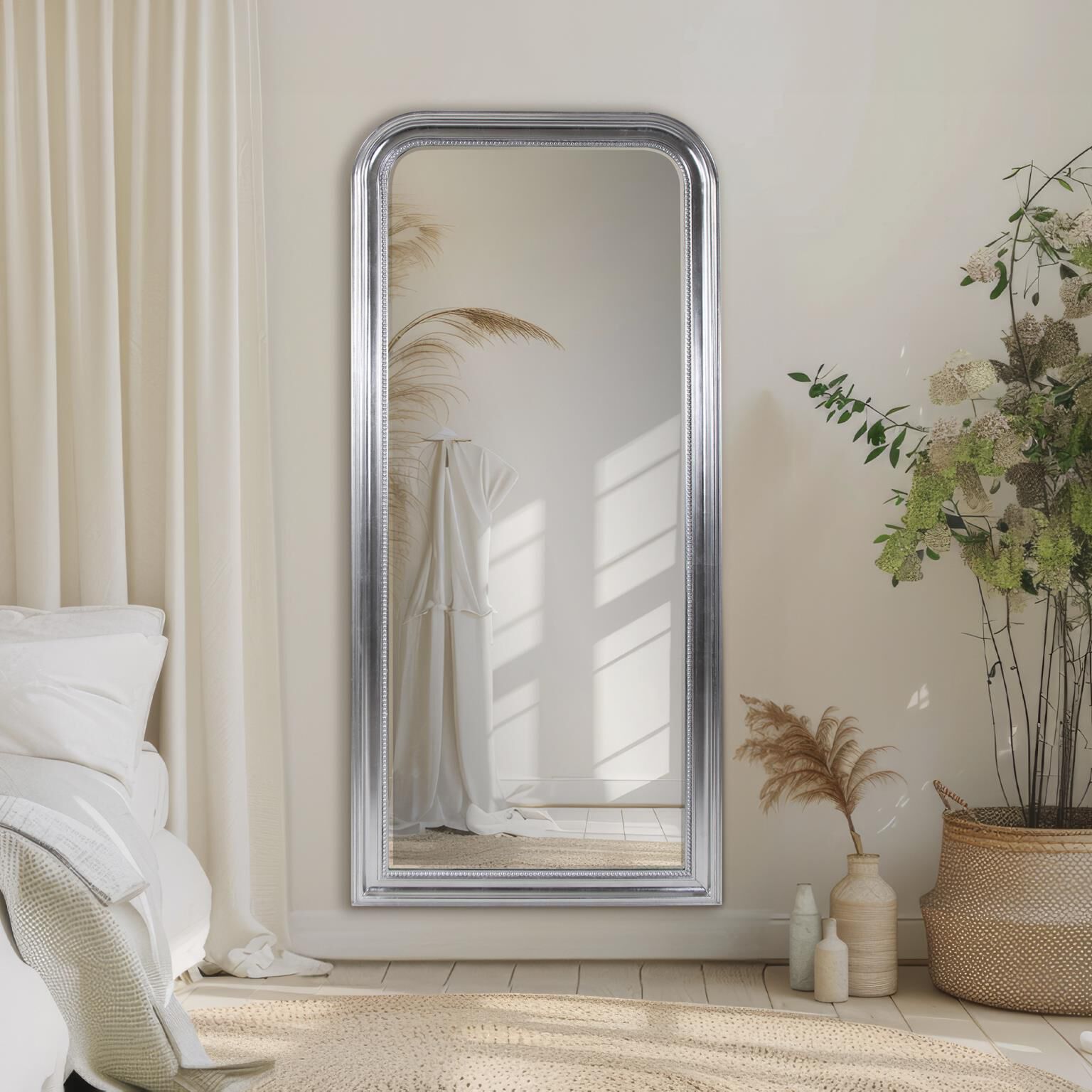 French Philippe 78 X 36 inch Bright Silver Mirror