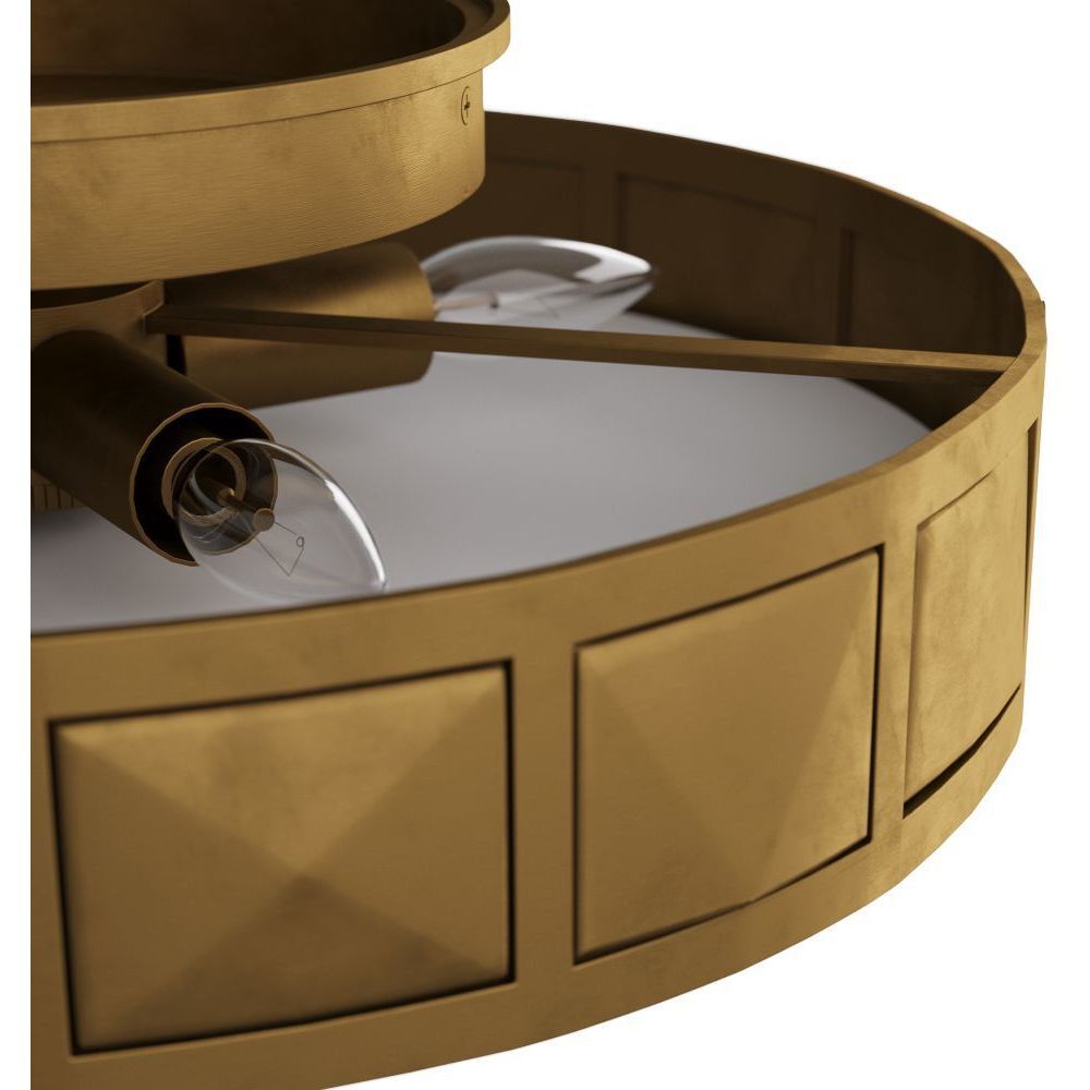 Empire Antique Brass Flush Mount Ceiling Light